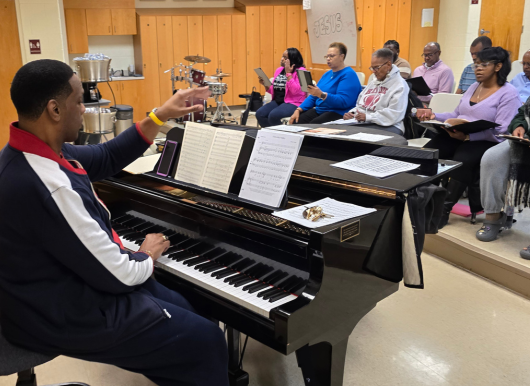 choir rehearsing